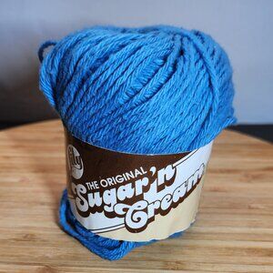 Lily The Original Sugar 'N Cream 4 ply 100% Cotton Delft Blue Yarn - 1 Skein